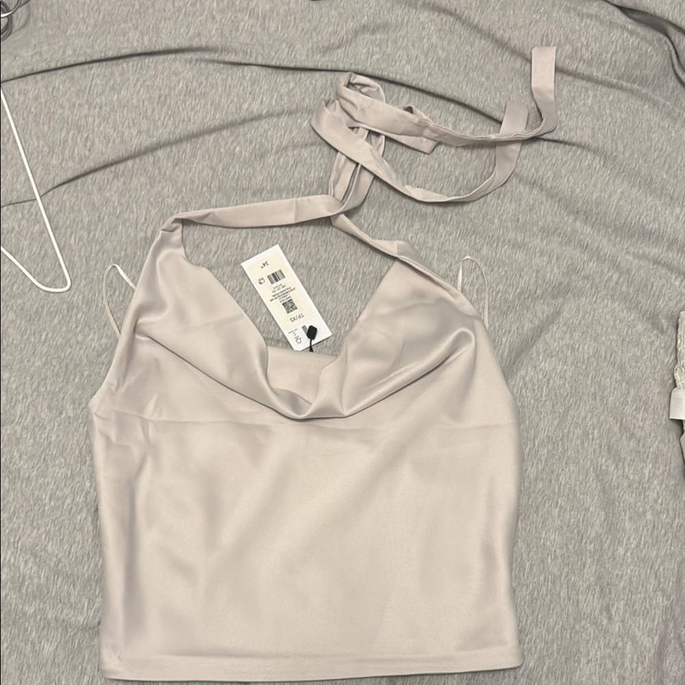 Dynamite Cream Sleeveless Bustier Tank Top